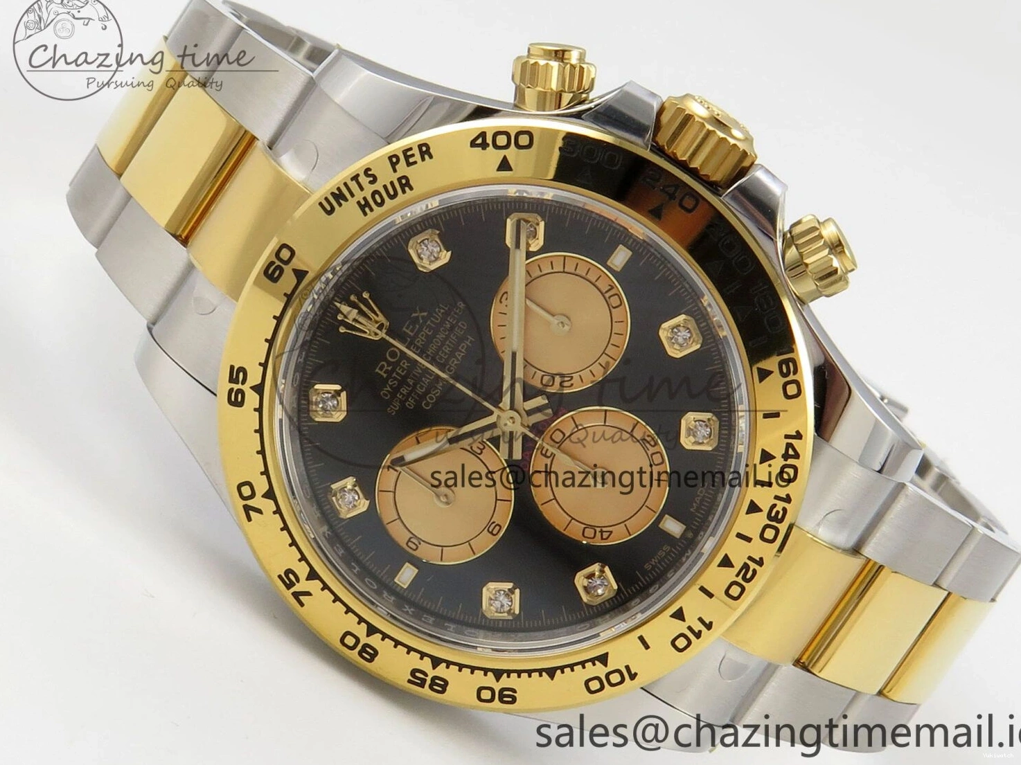 on Dial YG SS YG Edition Diamonds Bracelet THBF 126503 Black 1:1 Best SH4131 Daytona 0509